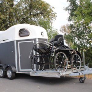 VAN HIPPOMOBILE CHEVAL LIBERTE PORTE CALECHE